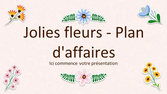 jolies fleurs-临时代办计划介绍PPT模板